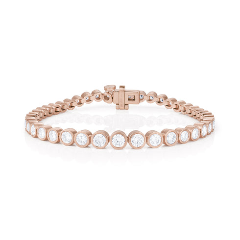 Dominique Cohen tapering round bezels snug-fit diamond bracelet, medio size<span class='visuallyhidden'>; shop help at 760-978-9297.</span>
